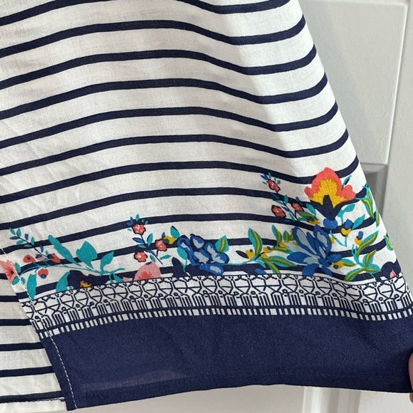 Cabi Harlow Mixed Floral Striped Print Boho Spaghetti Strap Tank Top Womens S - Picture 5 of 12